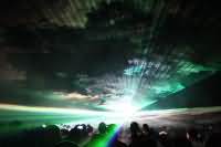 Lasershow und Feuerwerk