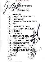 Setlist House Of Lords