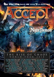 Accept - The Rise Of Chaos Tour 2018