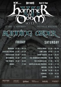 Hammer of Doom 2017 Running Order