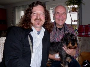 Ted mit Wolfgang und dessen treuer Begleitung, Hündchen Yuma