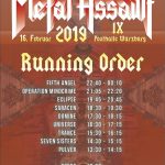 Metal Assault IX 2019 Running Order