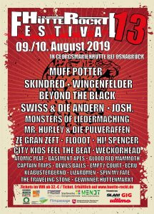 13. Hütte Rockt Festival am 09. & 10.08.2019