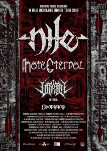 A Vile Desolate Sands Tour 2019 - Nile, Hate Eternal, Vitriol, Omophagia