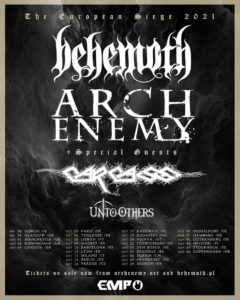 European Siege 2021: Behemoth, Arch Enemy, Carcass, Unto Others