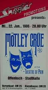 Mötley Crüe & Running Wild – Rückblick, 22.02.1986, Stadthalle Offenbach