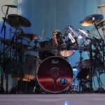 Mike Mangini an seinem Arbeitsgerät