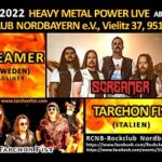 Rock- und Metal Live-Event am 2. September 2022 im Rockclub Nordbayern