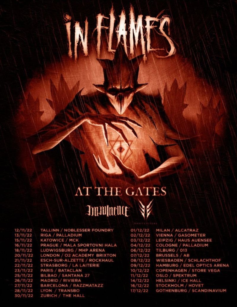 in flames us tour