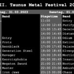 Taunus Metal Festival XIII 2023 Running Order
