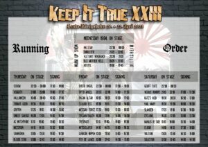 Keep It True 2023 Running Order Signing Sessions