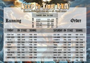 Keep It True XXIV 2024 Running Order