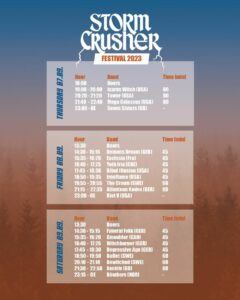 Storm Crusher Festival X - 2023 Running Order