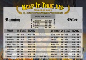 Keep It True XXV 2025 Running Order