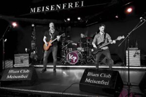 Kris Pohlmann, Roman Midleja und Jonas Bareiter beim Aufwärmen