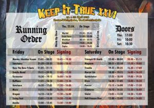 Keep It True XXVI Running Order 2026