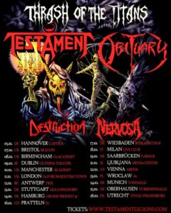 Thrash Of The Titans Tour 2025, Testament + Obituary