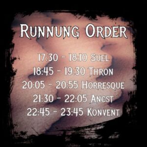 Blackest Path Running Order 2025