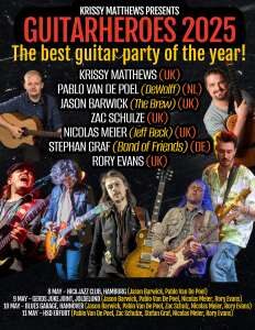 Krissy Matthews presents GUITARGASM & Wille And The Bandits / Konzertbericht, 09.05.2025, Gerds Juke Joint, Joldelund