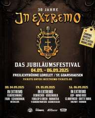 Dreitägiges Festival vom 4. bis 6. September 2025 im Zeichen von In Extremo