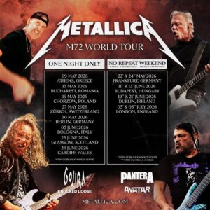 Metallica M72 World Tour 2026