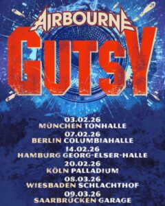 Airbourne - Gutsy Tour 2026. Deutschland
