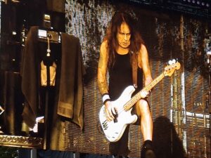 Bassist Steve Harris in typischer Pose