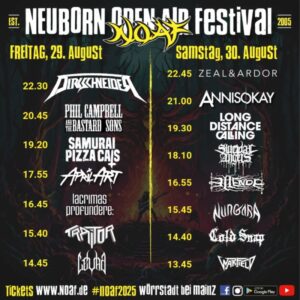 NOAF 2025 Running Order