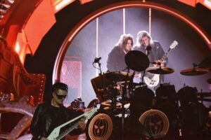 Sascha Gerstner, Kai Hansen und Michael Weikath (von links)