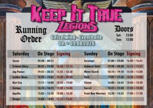 Keep It True Legions 2026 - Running Order