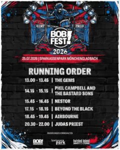 BOBFest 2026 Running Order