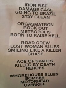 Setliste