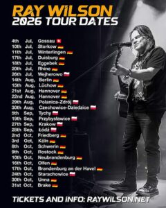 Ray Wilson - Termine Juli bis Oktober 2026